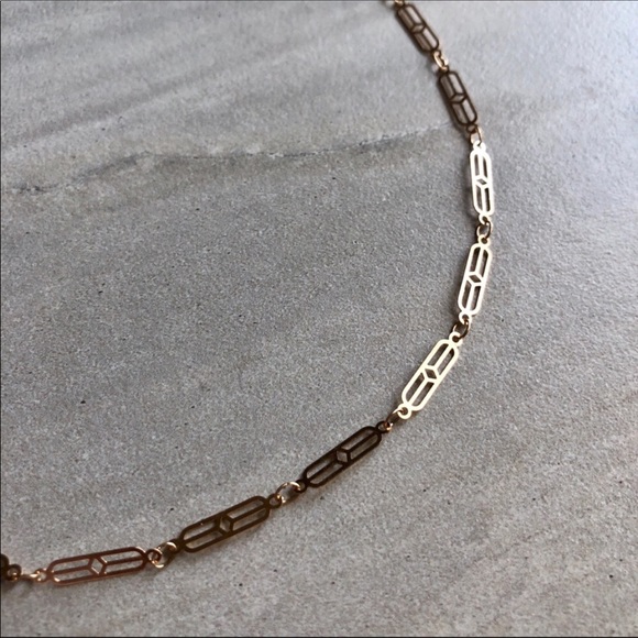 14K Champagne Gold Choker Necklace - Picture 2 of 3